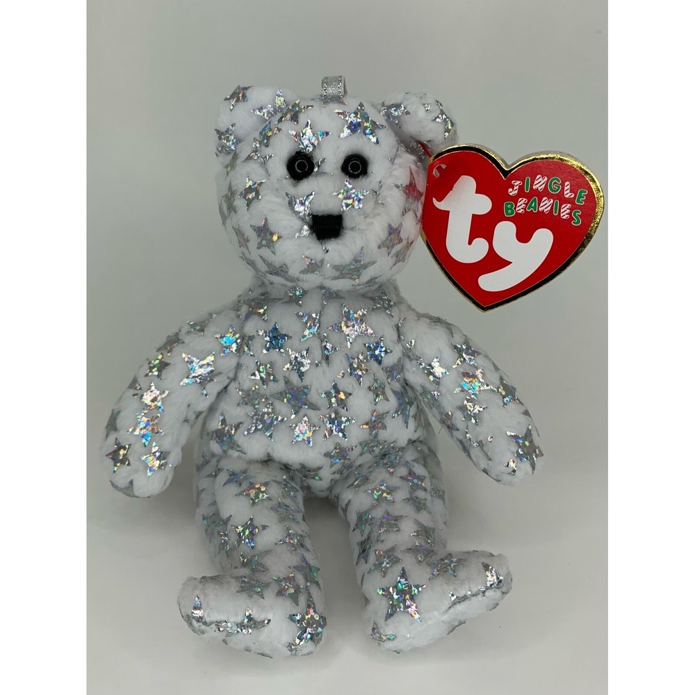 The Beginning - Bear Ty Jingle Beanies Baby 2002 RETIRED Stuffed Plush With Tags